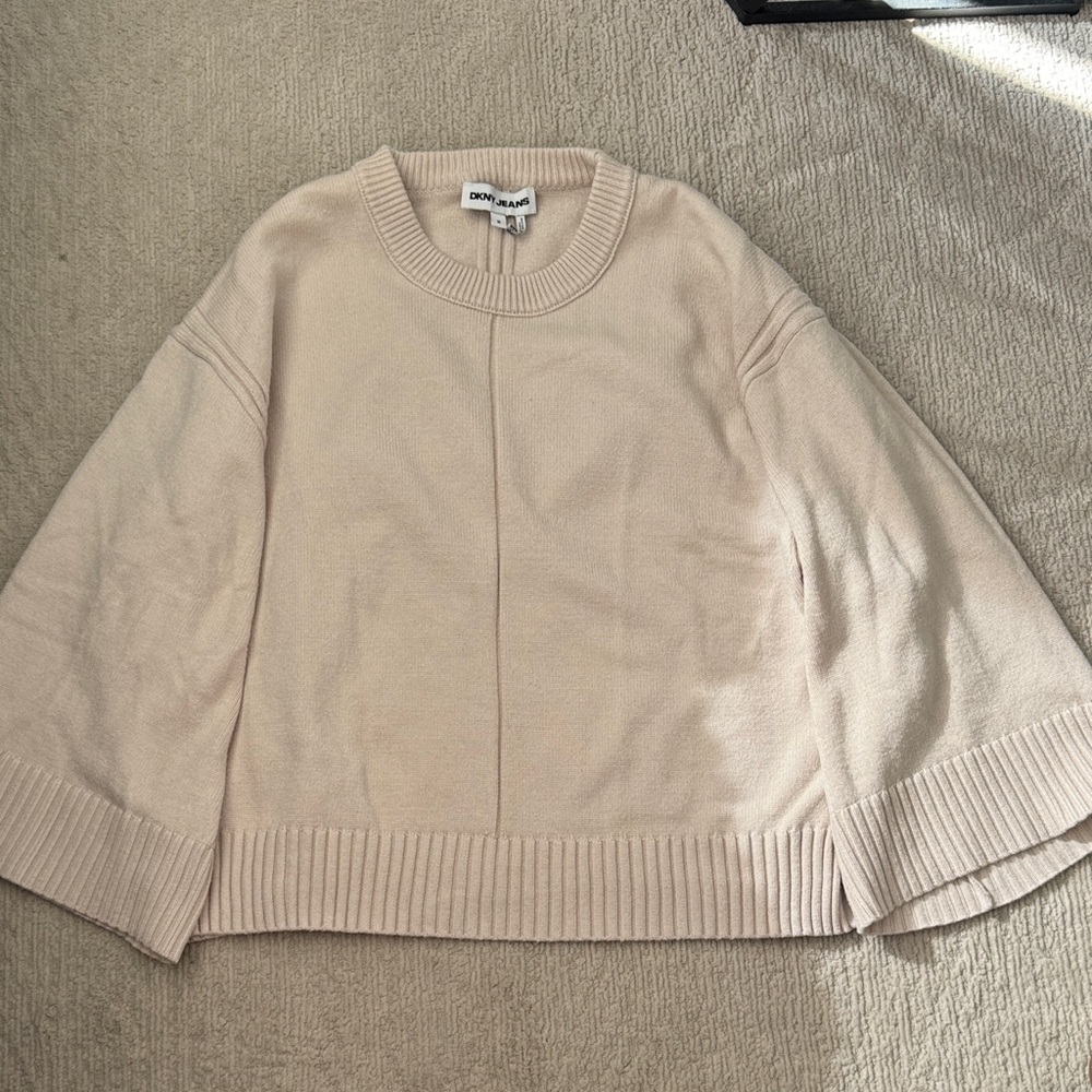 DKNY Cream Crew Neck Sweater